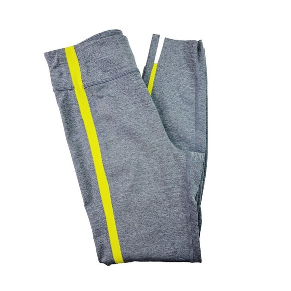 ZYIA Pants - ZYIA Gray Neon Tape Light n Luxe Hi Rise 6/8 Leggings